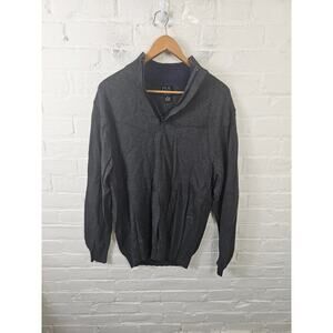 Jos. A. Bank Men's Quarter-Zip Pullover Sweater Long Sleeve Black Size XL